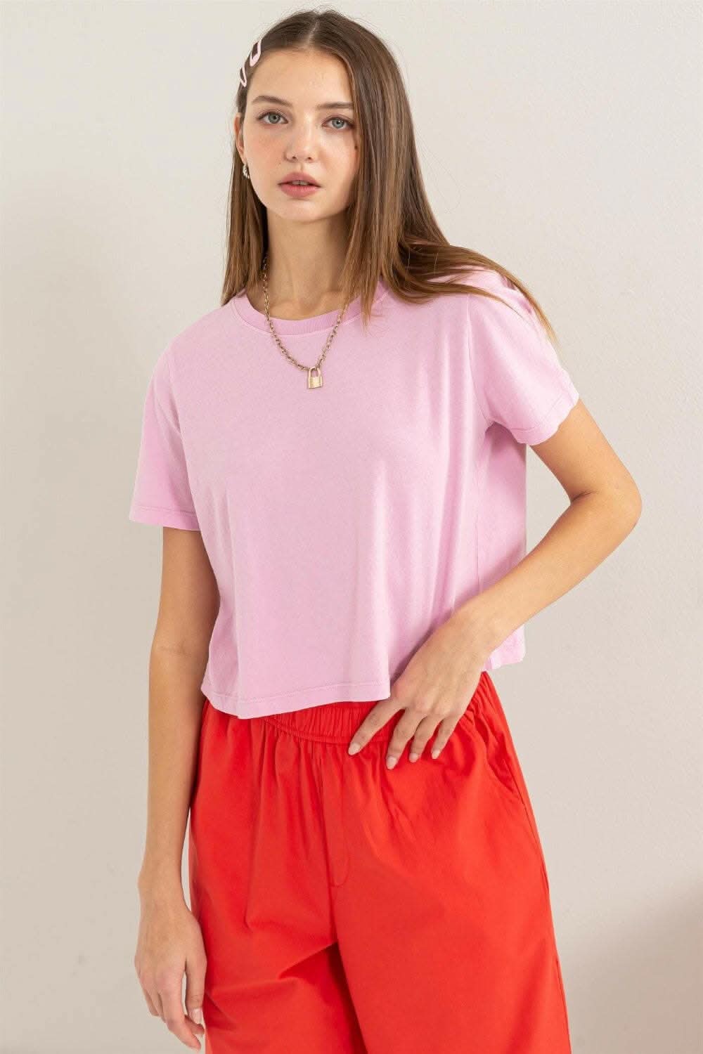 HYFVE Round Neck Cropped T-Shirt - Love Salve